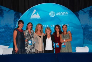 Image of Christina with colleagues at the Science Behind the Ironman in Cozumel, Mexico